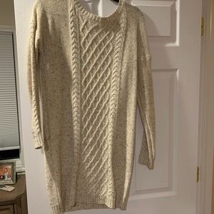 Beige sweater dress